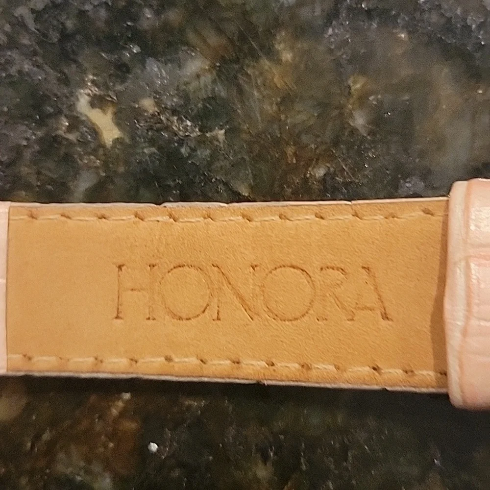 HONORA Watch Light Pink Genuine  Leather